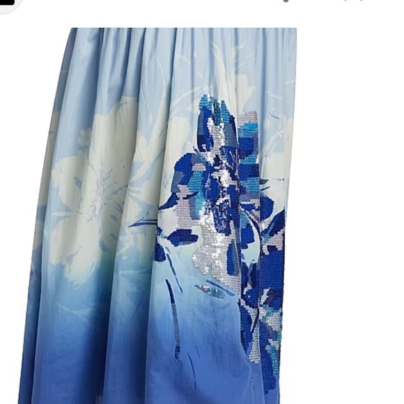 New Kobi Halperin Blue Ombre A-Line Skirt size 8 - Picture 12 of 14